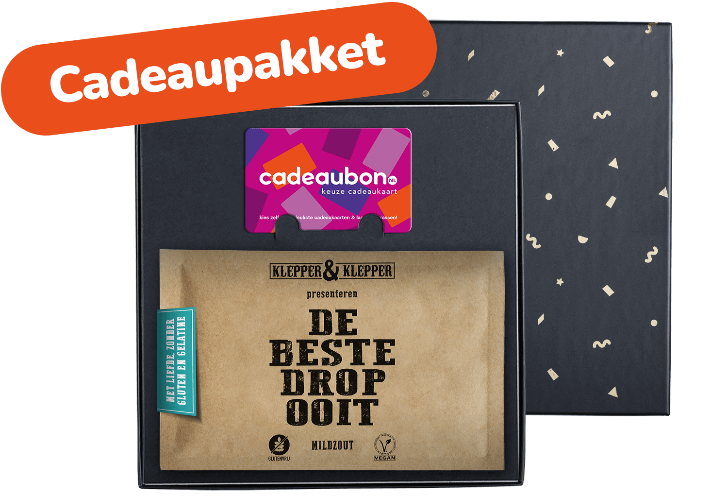 Cadeaupakket drop ‘Mildzout’ (200 gr) Klepper & Klepper